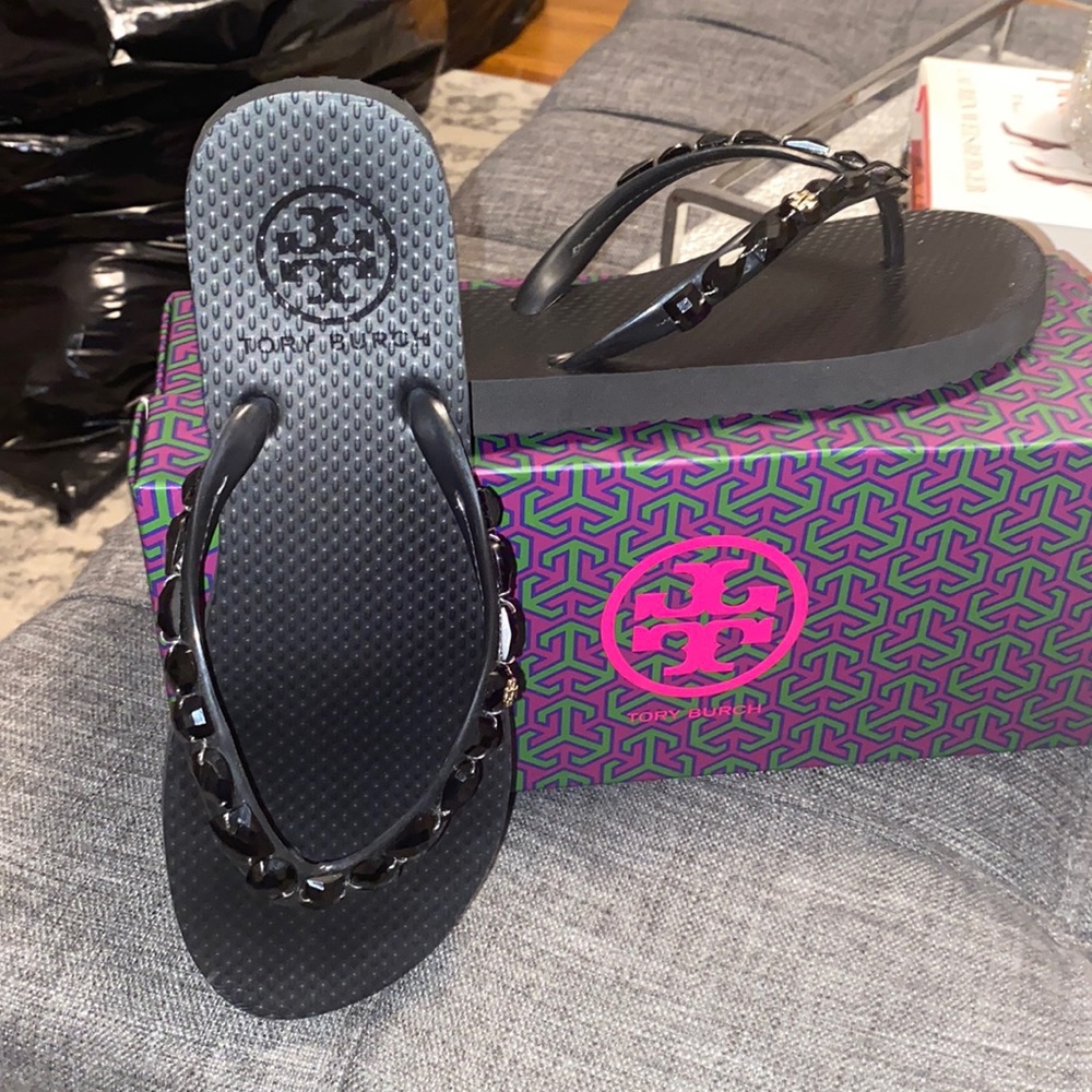 tory burch jeweled flip flop
